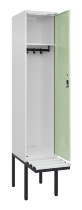 C+P Spind Evolo PLUS 0490407-10 mit Sitzbank 1 Abt.300mm Drehriegel (HxBxT) 2120x300x815mm 7016/7016