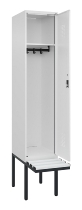 C+P Spind Evolo PLUS 0490407-10 mit Sitzbank 1 Abt.300mm Drehriegel (HxBxT) 2120x300x815mm 7016/7016