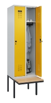 C+P Spind Evolo PLUS 0490407-10 mit Sitzbank 1 Abt.300mm Zylinder (HxBxT) 2120x300x815mm 9016/9016