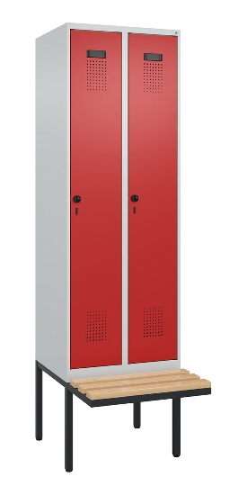 C+P Spind Evolo PLUS 0490407-10 mit Sitzbank 1 Abt.300mm Zylinder (HxBxT) 2120x300x815mm 9016/9016