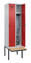 C+P Spind Evolo PLUS 0490407-10 mit Sitzbank 1 Abt.300mm Zylinder (HxBxT) 2120x300x815mm 9016/9016
