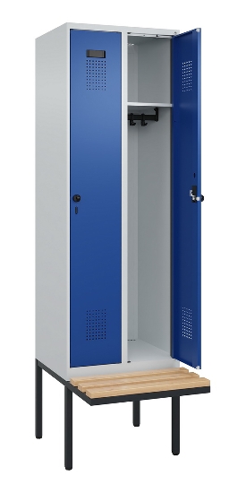 C+P Spind Evolo PLUS 0490407-10 mit Sitzbank 1 Abt.300mm Zylinder (HxBxT) 2120x300x815mm 9016/9016