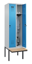 C+P Spind Evolo PLUS 0490407-10 mit Sitzbank 1 Abt.300mm Zylinder (HxBxT) 2120x300x815mm 9016/9016