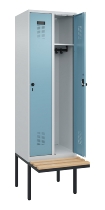 C+P Spind Evolo PLUS 0490407-10 mit Sitzbank 1 Abt.300mm Zylinder (HxBxT) 2120x300x815mm 9016/9016