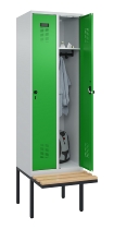 C+P Spind Evolo PLUS 0490407-10 mit Sitzbank 1 Abt.300mm Zylinder (HxBxT) 2120x300x815mm 9016/9016
