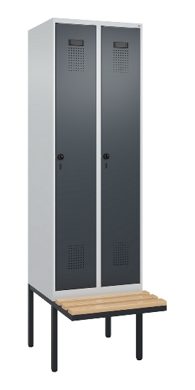 C+P Spind Evolo PLUS 0490407-10 mit Sitzbank 1 Abt.300mm Zylinder (HxBxT) 2120x300x815mm 9016/9016