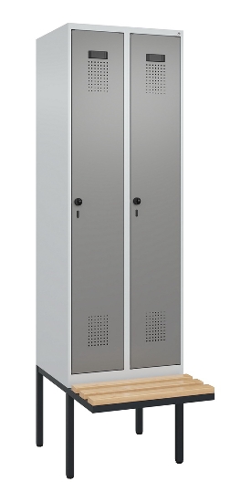 C+P Spind Evolo PLUS 0490407-10 mit Sitzbank 1 Abt.300mm Zylinder (HxBxT) 2120x300x815mm 9016/9016