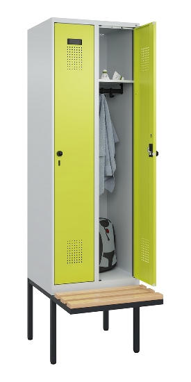 C+P Spind Evolo PLUS 0490407-10 mit Sitzbank 1 Abt.300mm Zylinder (HxBxT) 2120x300x815mm 9016/9016