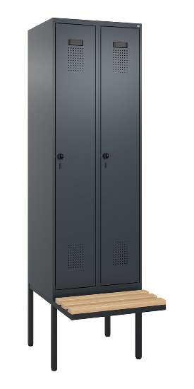 C+P Spind Evolo PLUS 0490407-10 mit Sitzbank 1 Abt.300mm Zylinder (HxBxT) 2120x300x815mm 9016/9016