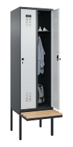 C+P Spind Evolo PLUS 0490407-10 mit Sitzbank 1 Abt.300mm Zylinder (HxBxT) 2120x300x815mm 9016/9016