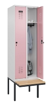 C+P Spind Evolo PLUS 0490407-10 mit Sitzbank 1 Abt.300mm Zylinder (HxBxT) 2120x300x815mm 9016/9016
