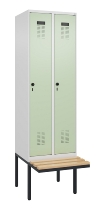 C+P Spind Evolo PLUS 0490407-10 mit Sitzbank 1 Abt.300mm Zylinder (HxBxT) 2120x300x815mm 9016/9016
