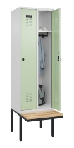C+P Spind Evolo PLUS 0490407-10 mit Sitzbank 1 Abt.300mm Zylinder (HxBxT) 2120x300x815mm 9016/9016