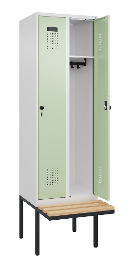 C+P Spind Evolo PLUS 0490407-10 mit Sitzbank 1 Abt.300mm Zylinder (HxBxT) 2120x300x815mm 9016/9016