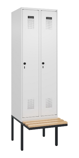 C+P Spind Evolo PLUS 0490407-10 mit Sitzbank 1 Abt.300mm Zylinder (HxBxT) 2120x300x815mm 9016/9016