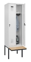 C+P Spind Evolo PLUS 0490407-10 mit Sitzbank 1 Abt.300mm Zylinder (HxBxT) 2120x300x815mm 9016/9016