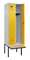 C+P Spind Evolo PLUS 0490407-10 mit Sitzbank 1 Abt.300mm Zylinder (HxBxT) 2120x300x815mm 9016/9016