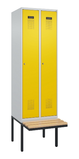 C+P Spind Evolo PLUS 0490407-10 mit Sitzbank 1 Abt.300mm Zylinder (HxBxT) 2120x300x815mm 9016/9016