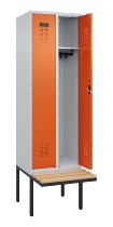 C+P Spind Evolo PLUS 0490407-10 mit Sitzbank 1 Abt.300mm Zylinder (HxBxT) 2120x300x815mm 9016/9016