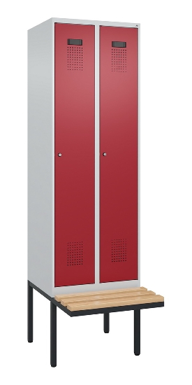 C+P Spind Evolo PLUS 0490407-10 mit Sitzbank 1 Abt.300mm Zylinder (HxBxT) 2120x300x815mm 9016/9016