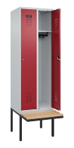 C+P Spind Evolo PLUS 0490407-10 mit Sitzbank 1 Abt.300mm Zylinder (HxBxT) 2120x300x815mm 9016/9016