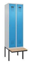 C+P Spind Evolo PLUS 0490407-10 mit Sitzbank 1 Abt.300mm Zylinder (HxBxT) 2120x300x815mm 9016/9016