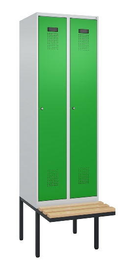 C+P Spind Evolo PLUS 0490407-10 mit Sitzbank 1 Abt.300mm Zylinder (HxBxT) 2120x300x815mm 9016/9016