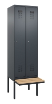 C+P Spind Evolo PLUS 0490407-10 mit Sitzbank 1 Abt.300mm Zylinder (HxBxT) 2120x300x815mm 9016/9016