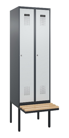 C+P Spind Evolo PLUS 0490407-10 mit Sitzbank 1 Abt.300mm Zylinder (HxBxT) 2120x300x815mm 9016/9016