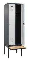 C+P Spind Evolo PLUS 0490407-10 mit Sitzbank 1 Abt.300mm Zylinder (HxBxT) 2120x300x815mm 9016/9016