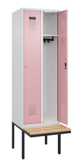 C+P Spind Evolo PLUS 0490407-10 mit Sitzbank 1 Abt.300mm Zylinder (HxBxT) 2120x300x815mm 9016/9016