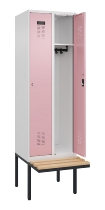 C+P Spind Evolo PLUS 0490407-10 mit Sitzbank 1 Abt.300mm Zylinder (HxBxT) 2120x300x815mm 9016/9016