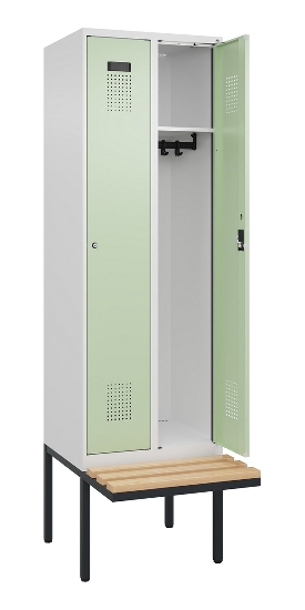 C+P Spind Evolo PLUS 0490407-10 mit Sitzbank 1 Abt.300mm Zylinder (HxBxT) 2120x300x815mm 9016/9016