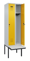C+P Spind Evolo PLUS 0490407-10 mit Sitzbank 1 Abt.300mm Drehriegel (HxBxT) 2120x300x815mm 7016/7016