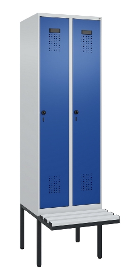 C+P Spind Evolo PLUS 0490407-10 mit Sitzbank 1 Abt.300mm Drehriegel (HxBxT) 2120x300x815mm 7016/7016