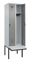C+P Spind Evolo PLUS 0490407-10 mit Sitzbank 1 Abt.300mm Drehriegel (HxBxT) 2120x300x815mm 7016/7016
