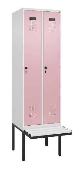 C+P Spind Evolo PLUS 0490407-10 mit Sitzbank 1 Abt.300mm Drehriegel (HxBxT) 2120x300x815mm 7016/7016