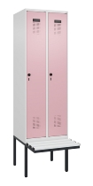 C+P Spind Evolo PLUS 0490407-10 mit Sitzbank 1 Abt.300mm Drehriegel (HxBxT) 2120x300x815mm 7016/7016