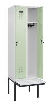 C+P Spind Evolo PLUS 0490407-10 mit Sitzbank 1 Abt.300mm Drehriegel (HxBxT) 2120x300x815mm 7016/7016