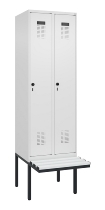 C+P Spind Evolo PLUS 0490407-10 mit Sitzbank 1 Abt.300mm Drehriegel (HxBxT) 2120x300x815mm 7016/7016