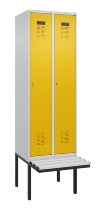 C+P Spind Evolo PLUS 0490407-10 mit Sitzbank 1 Abt.300mm Drehriegel (HxBxT) 2120x300x815mm 7016/7016