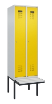 C+P Spind Evolo PLUS 0490407-10 mit Sitzbank 1 Abt.300mm Drehriegel (HxBxT) 2120x300x815mm 7016/7016