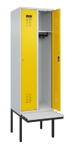 C+P Spind Evolo PLUS 0490407-10 mit Sitzbank 1 Abt.300mm Drehriegel (HxBxT) 2120x300x815mm 7016/7016