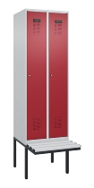 C+P Spind Evolo PLUS 0490407-10 mit Sitzbank 1 Abt.300mm Drehriegel (HxBxT) 2120x300x815mm 7016/7016