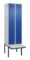 C+P Spind Evolo PLUS 0490407-10 mit Sitzbank 1 Abt.300mm Drehriegel (HxBxT) 2120x300x815mm 7016/7016
