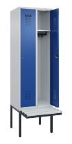 C+P Spind Evolo PLUS 0490407-10 mit Sitzbank 1 Abt.300mm Drehriegel (HxBxT) 2120x300x815mm 7016/7016
