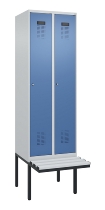 C+P Spind Evolo PLUS 0490407-10 mit Sitzbank 1 Abt.300mm Drehriegel (HxBxT) 2120x300x815mm 7016/7016