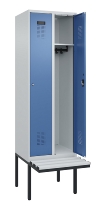 C+P Spind Evolo PLUS 0490407-10 mit Sitzbank 1 Abt.300mm Drehriegel (HxBxT) 2120x300x815mm 7016/7016