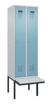 C+P Spind Evolo PLUS 0490407-10 mit Sitzbank 1 Abt.300mm Drehriegel (HxBxT) 2120x300x815mm 7016/7016