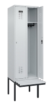 C+P Spind Evolo PLUS 0490407-10 mit Sitzbank 1 Abt.300mm Drehriegel (HxBxT) 2120x300x815mm 7016/7016